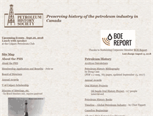 Tablet Screenshot of petroleumhistory.ca